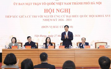 Hội nghị tiếp xúc giữa cử tri với người ứng cử đại biểu Quốc hội Khóa XVI, đơn vị bầu cử số 10 thành phố Hà Nội 