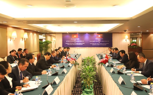 Bộ trưởng Bộ VHTTDL Nguyễn Ngọc Thiện hội đàm cùng Bộ trưởng Bộ Thông tin, Văn hóa và Du lịch Lào Kị-kẹo Khay-khăm-pi-thun