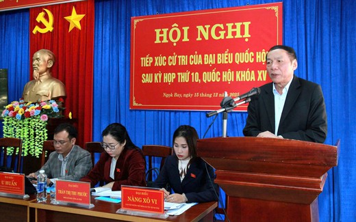 Bộ trưởng Nguyễn Văn Hùng tiếp xúc cử tri xã Ngọc Bay, tỉnh Quảng Ngãi