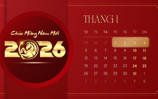 Công chức, viên chức nghỉ Tết Dương lịch 2026 liên tục 4 ngày