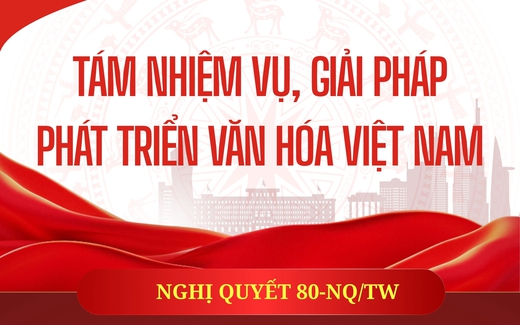 [Infographic] Nghị quyết 80- NQ/TW: Tám nhiệm vụ, giải pháp phát triển văn hóa Việt Nam