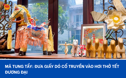 Mã tung tẩy: Đưa giấy dó cổ truyền vào hơi thở Tết đương đại