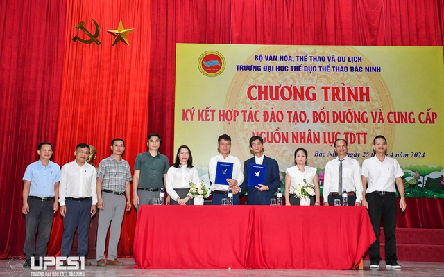 Chương trình ký kết hợp tác đào tạo, bồi dưỡng và cung cấp nguồn nhân lực TDTT tại Trường Đại học TDTT Bắc Ninh năm 2024