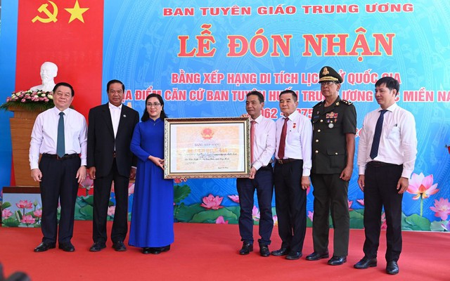 Tây Ninh: Đón nhận xếp hạng Di tích lịch sử quốc gia Ban Tuyên huấn Trung ương Cục miền Nam