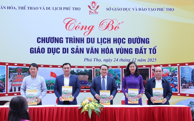 Phú Thọ công bố chương trình Du lịch học đường, Giáo dục di sản vùng Đất Tổ