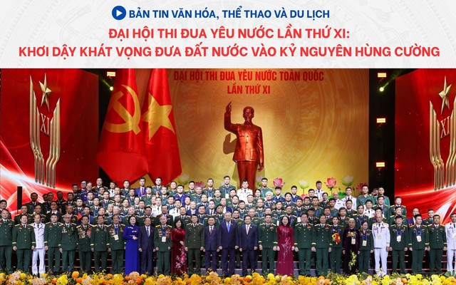 Bản tin VHTTDL: Đại hội Thi đua yêu nước lần thứ XI: Khơi dậy khát vọng đưa đất nước vào kỷ nguyên hùng cường