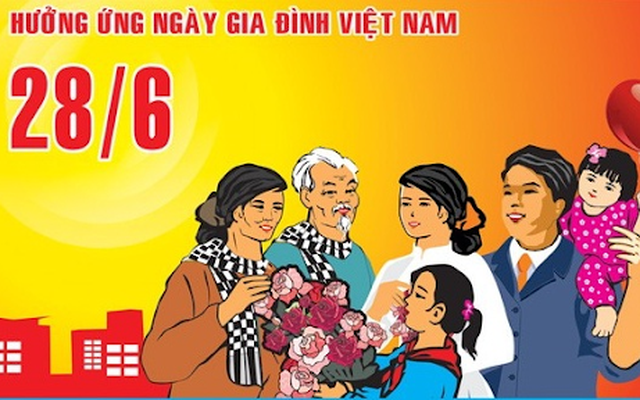 Tuyên truyền cổ động trực quan tại Bộ và tuyên truyền trên phương tiện truyền thông đại chúng kỷ niệm Ngày Gia đình Việt Nam