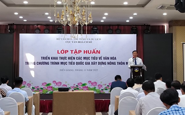Tổ chức Lớp tập huấn nâng cao năng lực đội ngũ cán bộ văn hóa làm công tác xây dựng nông thôn mới