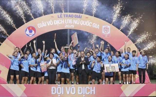 Hà Nội bảo vệ thành công ngôi vô địch Giải bóng đá nữ U16 Quốc gia 2025