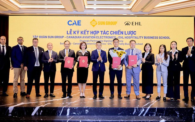 Sun Group hợp tác chiến lược với 2 đối tác quốc tế hàng đầu trong lĩnh vực đào tạo hàng không và quản trị khách sạn
