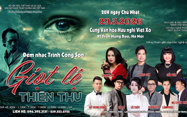 "Giọt lệ Thiên Thu": Đêm nhạc đặc biệt tưởng nhớ 25 năm ngày mất của nhạc sĩ Trịnh Công Sơn